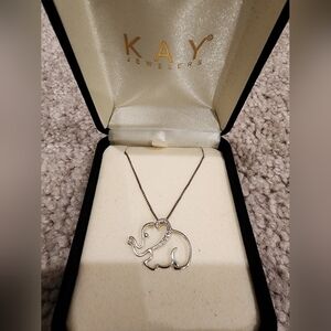Kay Jewelers Silver Elephant Necklace